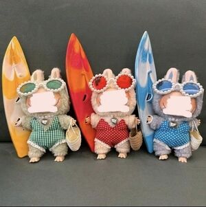 Colorful Labubu Surfer Toy Sets